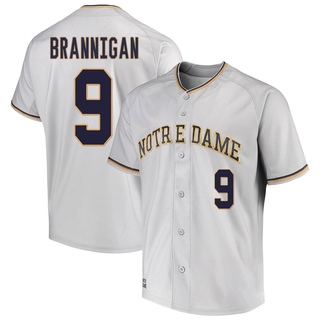 Jack Brannigan Replica Gray Men's Notre Dame Fighting Irish Performance Baseball Jersey