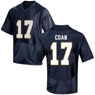 Jack Coan Game Navy Blue Youth Notre Dame Fighting Irish Football Jersey