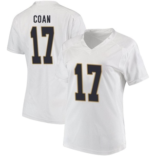 Jack Coan Game White Women's Notre Dame Fighting Irish Football Jersey