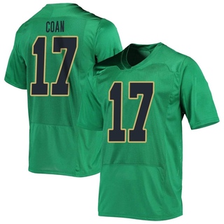 Jack Coan Replica Green Youth Notre Dame Fighting Irish Football Jersey