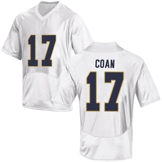 Jack Coan Replica White Men's Notre Dame Fighting Irish Football Jersey