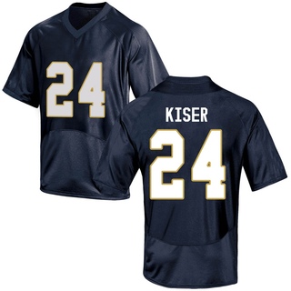 Jack Kiser Game Navy Blue Youth Notre Dame Fighting Irish Football Jersey