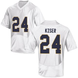Jack Kiser Game White Men's Notre Dame Fighting Irish Football Jersey
