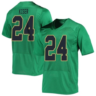 Jack Kiser Replica Green Men's Notre Dame Fighting Irish Football Jersey