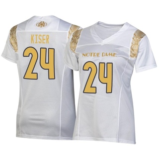 Jack Kiser Replica White Women's Notre Dame Fighting Irish 2022 Shamrock Series Jersey