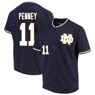 Jack Penney Replica Navy Youth Notre Dame Fighting Irish Performance Baseball Jersey