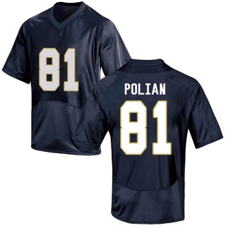 Jack Polian Game Navy Blue Men's Notre Dame Fighting Irish Football Jersey