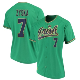 Jack Zyska Replica Green Women's Notre Dame Fighting Irish Performance Baseball Jersey