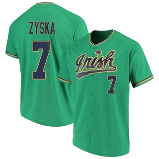 Jack Zyska Replica Green Youth Notre Dame Fighting Irish Performance Baseball Jersey