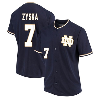 Jack Zyska Replica Navy Women's Notre Dame Fighting Irish Performance Baseball Jersey