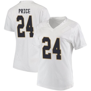 Jadarian Price Game White Women's Notre Dame Fighting Irish Football Jersey