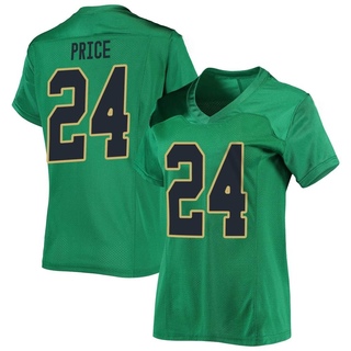 Jadarian Price Replica Green Women's Notre Dame Fighting Irish Football Jersey