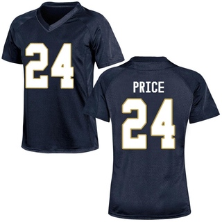 Jadarian Price Replica Navy Blue Women's Notre Dame Fighting Irish Football Jersey