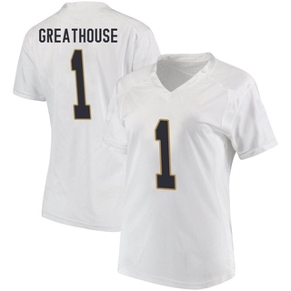 Jaden Greathouse Replica White Women's Notre Dame Fighting Irish Football Jersey