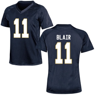 Jadon Blair Game Navy Blue Women's Notre Dame Fighting Irish Football Jersey