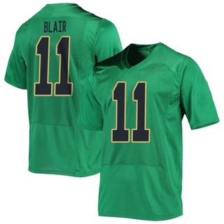 Jadon Blair Replica Green Youth Notre Dame Fighting Irish Football Jersey