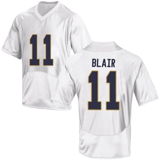 Jadon Blair Replica White Youth Notre Dame Fighting Irish Football Jersey