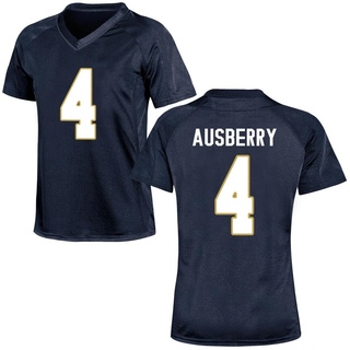 Jaiden Ausberry Game Navy Blue Women's Notre Dame Fighting Irish Football Jersey