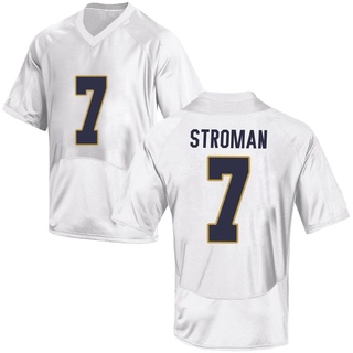 Jalen Stroman Game White Men's Notre Dame Fighting Irish Football Jersey