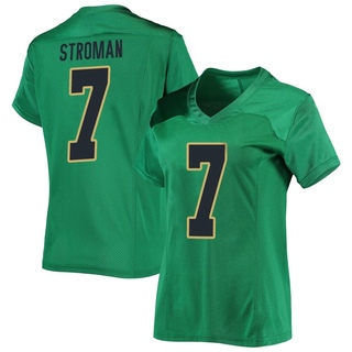 Jalen Stroman Replica Green Women's Notre Dame Fighting Irish Football Jersey