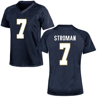 Jalen Stroman Replica Navy Blue Women's Notre Dame Fighting Irish Football Jersey