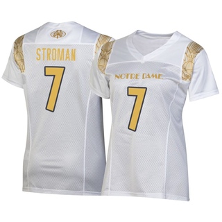 Jalen Stroman Replica White Women's Notre Dame Fighting Irish 2022 Shamrock Series Jersey