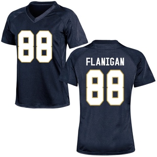 James Flanigan Game Navy Blue Women's Notre Dame Fighting Irish Football Jersey