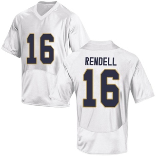 James Rendell Game White Men's Notre Dame Fighting Irish Football Jersey