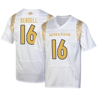 James Rendell Replica White Men's Notre Dame Fighting Irish 2022 Shamrock Series Jersey