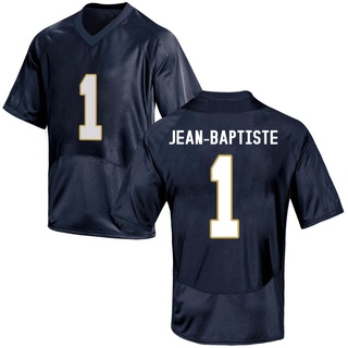 Javontae Jean-Baptiste Game Navy Blue Youth Notre Dame Fighting Irish Football Jersey