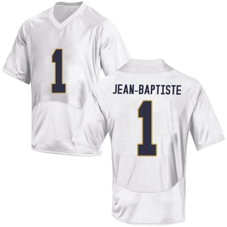 Javontae Jean-Baptiste Game White Youth Notre Dame Fighting Irish Football Jersey