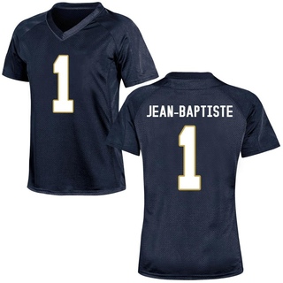 Javontae Jean-Baptiste Replica Navy Blue Women's Notre Dame Fighting Irish Football Jersey