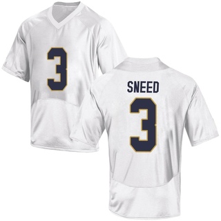 Jaylen Sneed Replica White Men's Notre Dame Fighting Irish Football Jersey