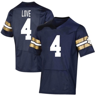 Jeremiyah Love Premier Navy Men's Notre Dame Fighting Irish Replica 2021 Shamrock Series Football Jersey
