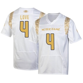 Jeremiyah Love Replica White Youth Notre Dame Fighting Irish 2022 Shamrock Series Jersey