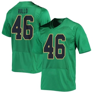 Jerry Rullo Replica Green Men's Notre Dame Fighting Irish Football Jersey