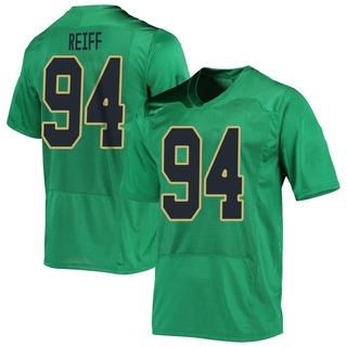 Joe Reiff Replica Green Youth Notre Dame Fighting Irish Football Jersey