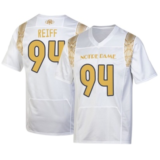 Joe Reiff Replica White Men's Notre Dame Fighting Irish 2022 Shamrock Series Jersey