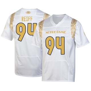Joe Reiff Replica White Youth Notre Dame Fighting Irish 2022 Shamrock Series Jersey