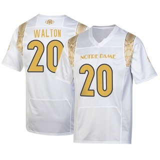 Jonaz Walton Replica White Youth Notre Dame Fighting Irish 2022 Shamrock Series Jersey