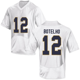 Jordan Botelho Replica White Men's Notre Dame Fighting Irish Football Jersey