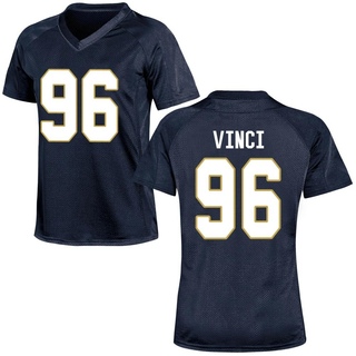 Joseph Vinci Game Navy Blue Women's Notre Dame Fighting Irish Football Jersey