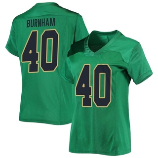 Joshua Burnham Replica Green Women's Notre Dame Fighting Irish Football Jersey