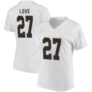 Julian Love Replica White Women's Notre Dame Fighting Irish Football Jersey