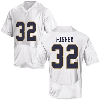 Justin Fisher Game White Youth Notre Dame Fighting Irish Football Jersey
