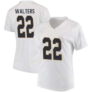 Justin Walters Replica White Women's Notre Dame Fighting Irish Football Jersey