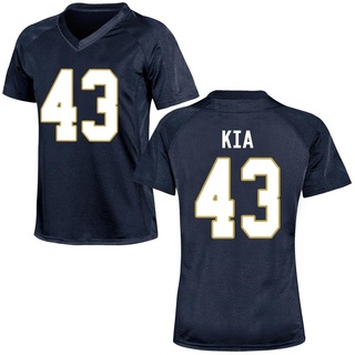 Kahanu Kia Game Navy Blue Women's Notre Dame Fighting Irish Football Jersey
