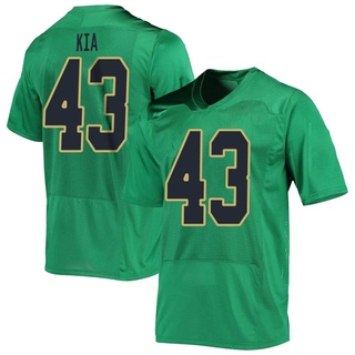 Kahanu Kia Replica Green Youth Notre Dame Fighting Irish Football Jersey
