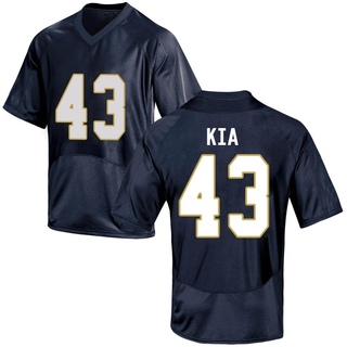 Kahanu Kia Replica Navy Blue Men's Notre Dame Fighting Irish Football Jersey