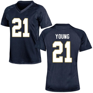 Kedren Young Game Navy Blue Women's Notre Dame Fighting Irish Football Jersey